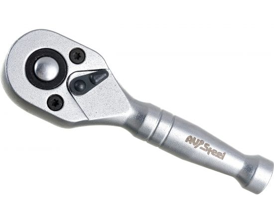 Трещотка AV Steel 1/4 72-зубца укороченная 95мм AV-508600 