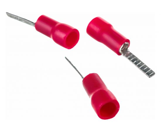 Штифтовая плоская изолированная клемма Nord-Yada с ПВХ манжетой 0,5-1,5 кв.мм 907399 