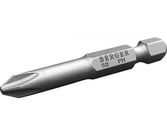 Биты магнитные PH2, 50 мм, 2 шт, S2 Berger BG BG2398 