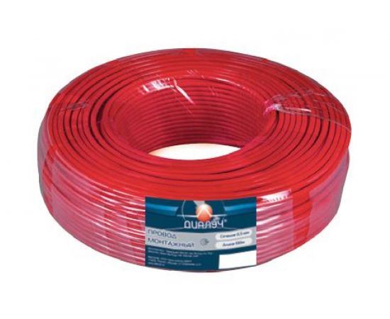 Провод ПГВА ДИАЛУЧ 1,0 красный (катушка-100м), бух. ПГВА 1,0 красный 