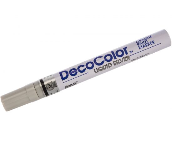 Лаковый маркер MARVY UCHIDA с круглым наконечником 2-4мм серебряный MAR300/SLV 