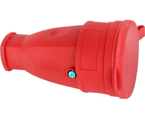 Каучуковая разборная розетка Volsten Sb1-MZ Red IP54 красная 1 гнездо с заземлением Модель РА16-005 14433 – изображение 2