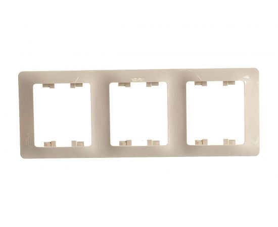 Вертикальная рамка Schneider Electric 3-м Glossa бежевая GSL000207 – изображение 2