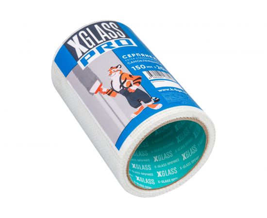 Лента серпянка стеклотканевая самоклеящаяся X-Glass Pro 150 мм х 20 м Б0000003823 – изображение 2