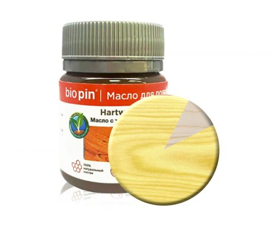 Масло для пола с тве��дым воском BIO PIN 1910 Hartwachsol бесцветное 45 мл 19106 – изображение 2