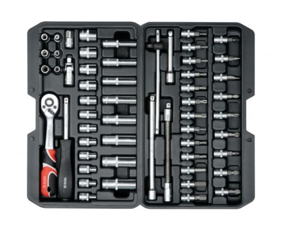 Набор инструментов YATO 1/4"", 56 пр. YT-14501 – изображение 2
