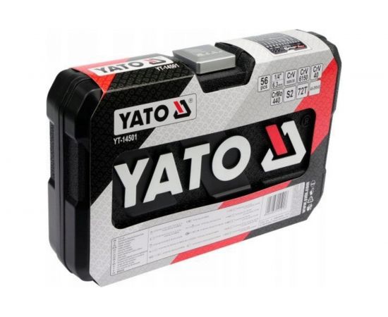 Набор инструментов YATO 1/4"", 56 пр. YT-14501 – изображение 3