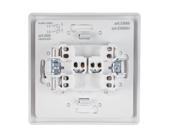 Перекрестный выключатель Aling-conel PRESTIGE 10AX 250В, белый 608.00 113050 – изображение 3
