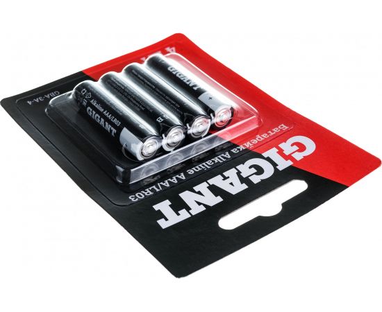 Батарейка Gigant Alkaline ААА/LR03 блистер 4 шт. GBA-3A-4 – изображение 3