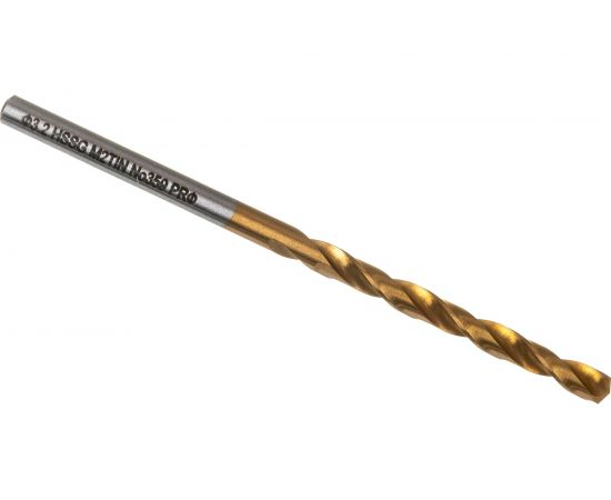 Сверло по металлу Профоснастка 3,2 мм HSS M2 TIN/135 DIN 338, 10 шт., №359 30202039 – изображение 3