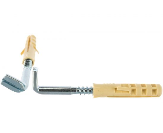 Крюк-шуруп ЕВРОПАРТНЕР L-обр. Zn d5,1хL50 мм, прямой шлиц, 2 шт. 13 3001 1 – изображение 3