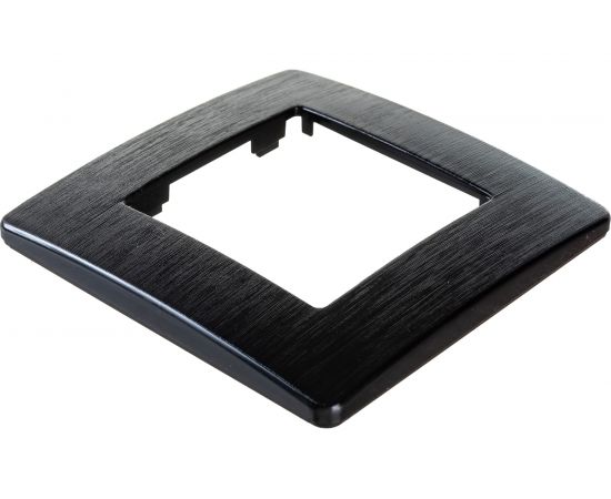 Рамка для розеток и выключателей ЭРА Серия 12 12510106 на 1 пост, Сатин, черный Б0052504 – изображение 3