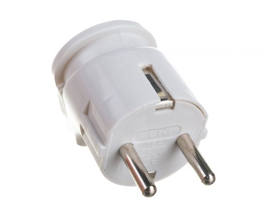 Угловая вилка с заземлением EKF AVY16-10 белая 16А 250В – изображение 3