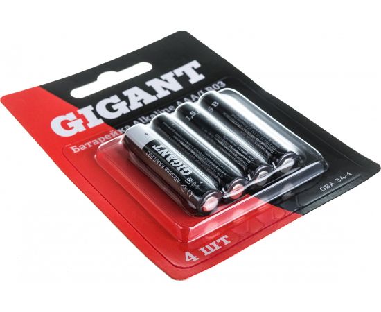 Батарейка Gigant Alkaline ААА/LR03 блистер 4 шт. GBA-3A-4 – изображение 4