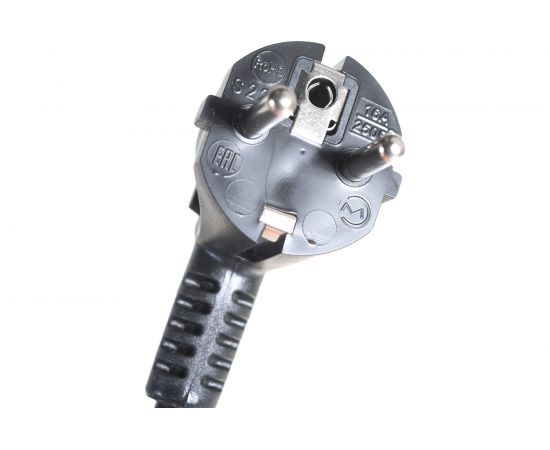 Кабель питания Shucko+C19 (3x1.5), 16A, угловая вилка, 5 м Hyperline PWC-IEC19-SHM-5.0-BK 43800 – изображение 4