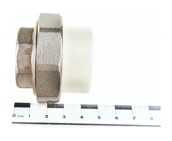 Муфта комбинированная RTP разъемная, американка, внутренняя резьба, D32х1 мм, серая 15518 – изображение 5