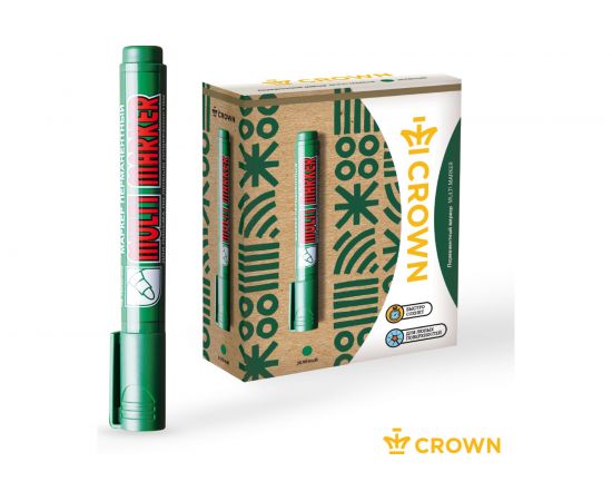 Перманентный маркер Munhwa Crown Multi Marker зеленый, пулевидный, 3мм CPM-800 – изображение 5