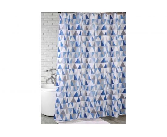 Штора для ванной комнаты Bath Plus 180х180 TRIANGULAR SCRAWL blue ch-21260/0 