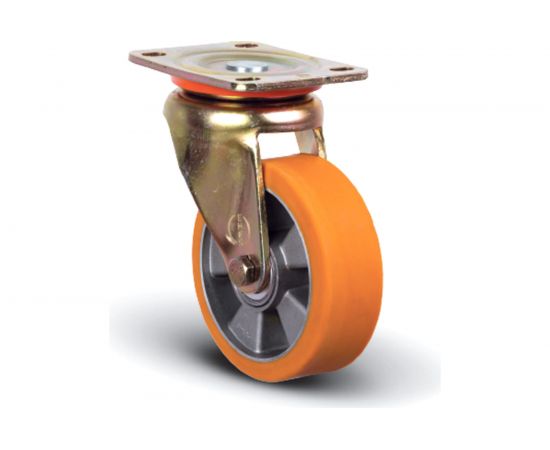 Колесо полиуретановое поворотное 100 мм MFK-TORG ED01-ABP-100 