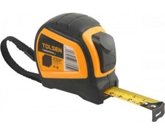 Рулетка TOLSEN ПРОФИ с автостопом, комбинированный корпус 5мх25 мм 36014 