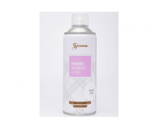 Аэрозольная акриловая краска в баллончике для декора SIANA Provence эффект инея для мебели, металла, пластика, керамики, стекла, гипса, сухоцветов, цветов, радиаторов, быстросохнущая SNEI001 