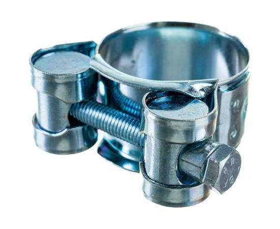 Силовой хомут Nord-Yada Д: 26-28 мм, Ш: 18 мм, Т: 0,6 мм, болт: М5х40, оцинкованная сталь 905985 