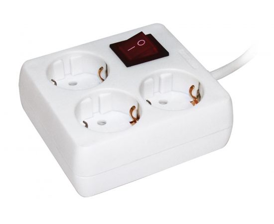 Удлинитель IEK У-С03К-выключатель, 3 места, 2Р+PЕ/3 метра, 3х1мм2, 16А/250 WYP30-16-03-03-ZK-N 