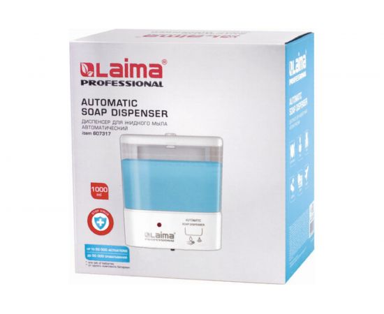Диспенсер для жидкого мыла ЛАЙМА CLASSIC наливной, сенсорный, 1 л, ABS-пластик, белый 607317 – изображение 11