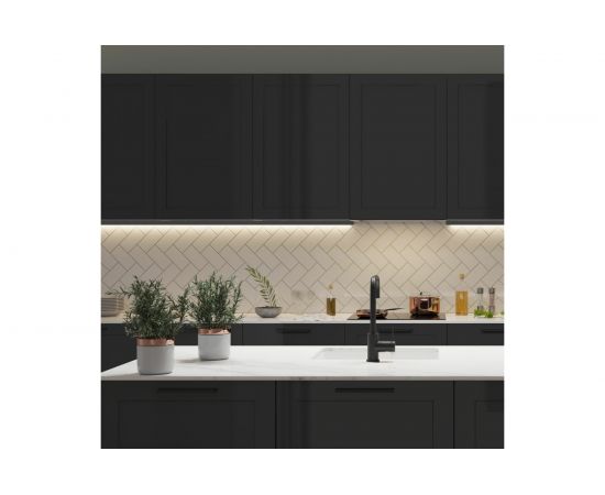 Накладной П-образный алюминиевый профиль для ленты Apeyron черный, 1м, ширина ленты до 10мм, комплект 08-05-ЧБ – изображение 13