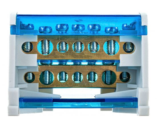 Шина на DIN-рейку в корпусе (кросс-модуль) STEKKER 2x7 L+PEN LD505-207 39680 – изображение 2