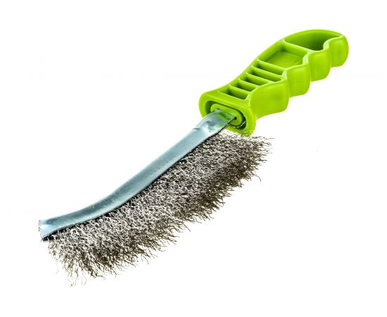 Щётка с пластиковой рукояткой, щетина из нержавеющей стали Дело техники 270251 – изображение 2