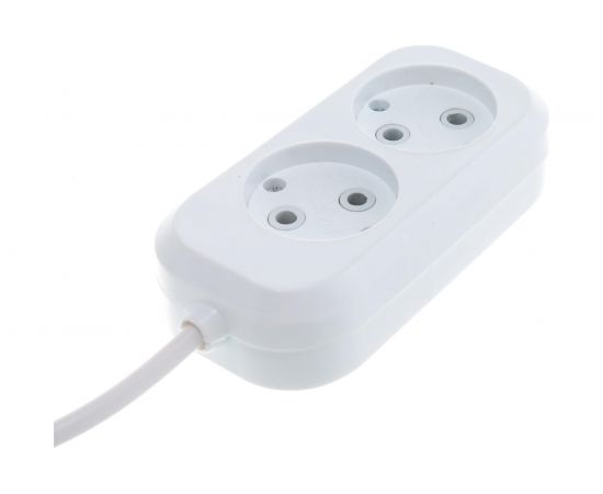 Удлинитель STEKKER 2 гнезда б/з 2x0,75, 1,8 м , серия Home HM01-20-02 ,Ух-10 39201 – изображение 2