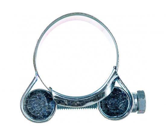 Силовой хомут Nord-Yada Д: 26-28 мм, Ш: 18 мм, Т: 0,6 мм, болт: М5х40, оцинкованная сталь 905985 – изображение 2