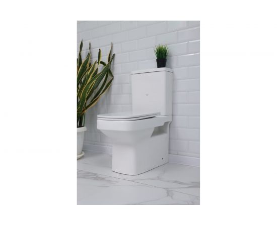 Унитаз-компакт ALCORA Bridas 3/6, безободковый, с сиденьем полипропилен, микролифт LT-2172A-R – изображение 2