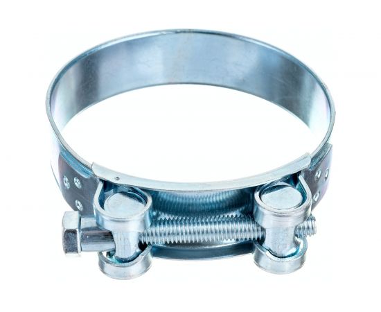 Силовой хомут Nord-Yada Д: 86-91 мм, Ш: 24 мм, Т: 1.5 мм, болт: М8х70, оцинкованная сталь 906002 – изображение 2