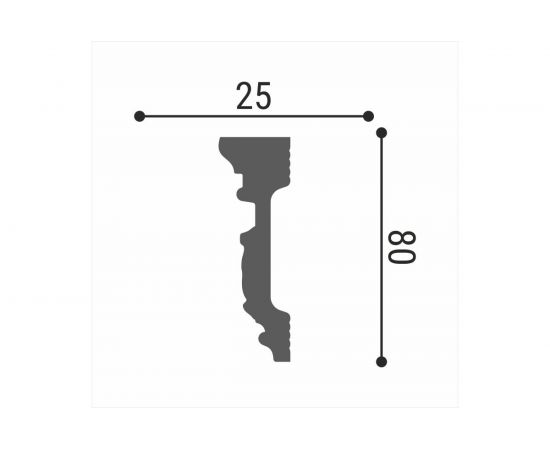 Потолочный плинтус Де-Багет Декор ДП 11/80 00-00001072 – изображение 2