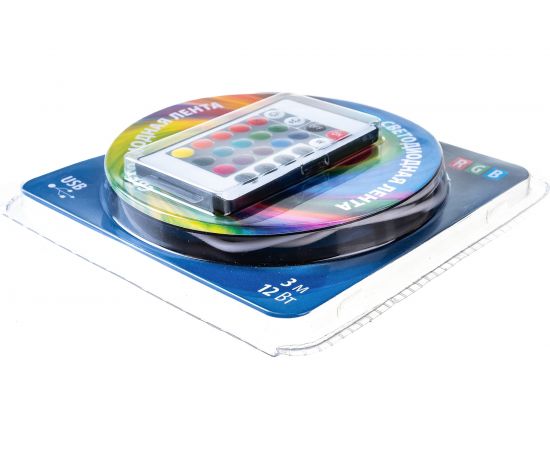 Светодиодная лента Uniel 3M/RGB/1.5M/USB/RC IP20 RUA02C24 блистер ULS-U12 UL-00007534 – изображение 2