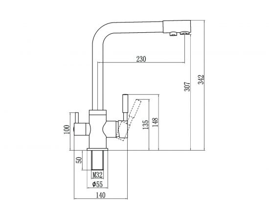 Смеситель для кухни Savol с подключением к фильтру с питьевой водой S-L1801Y 23387 – изображение 2