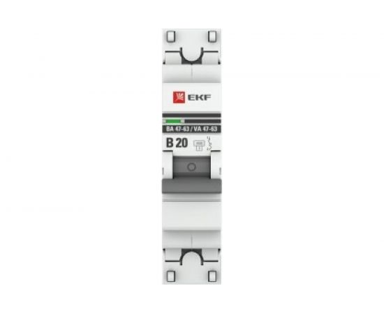 Автоматический выключатель EKF 1P, 20А, 4,5kA, ВА 47-63, PROxima SQ mcb4763-1-20B-pro – изображение 2