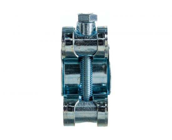 Силовой хомут Nord-Yada Д: 26-28 мм, Ш: 18 мм, Т: 0,6 мм, болт: М5х40, оцинкованная сталь 905985 – изображение 3