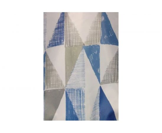 Штора для ванной комнаты Bath Plus 180х180 TRIANGULAR SCRAWL blue ch-21260/0 – изображение 3