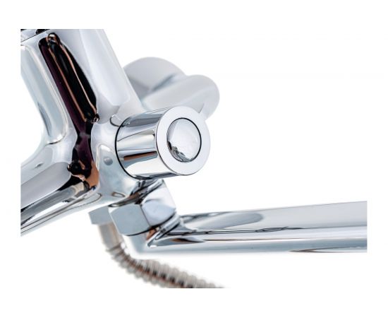 Смеситель для ванны LEDEME картридж диаметр 35 мм, длинный излив L30F, дивертор в корпусе, керамика L2239-B 89765 – изображение 3