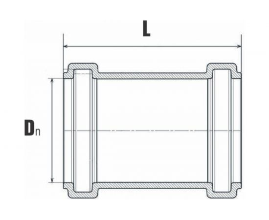 Надвижная муфта ХЕМКОР НПВХ внутренняя канализация, 110 мм 2391032 – изображение 3