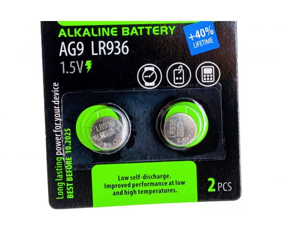 Щелочная/алкалиновая батарейка VIDEX AG9/394/936 2 штуки на блистере VID-AG09-2BC – изображение 3