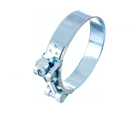 Силовой хомут Nord-Yada Д: 86-91 мм, Ш: 24 мм, Т: 1.5 мм, болт: М8х70, оцинкованная сталь 906002 – изображение 4