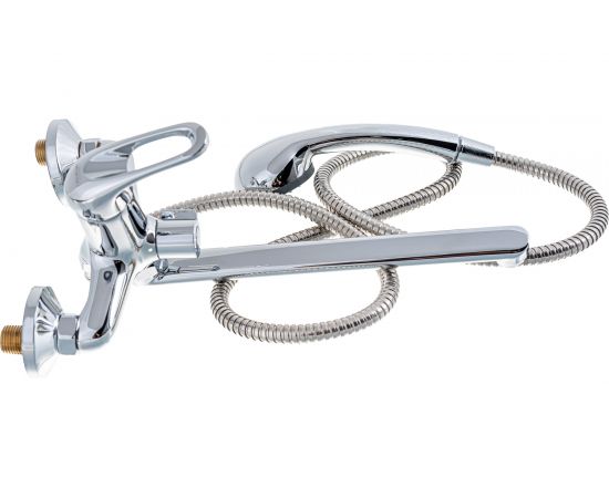 Смеситель для ванны LEDEME картридж диаметр 35 мм, длинный излив L30F, дивертор в корпусе, керамика L2239-B 89765 – изображение 4