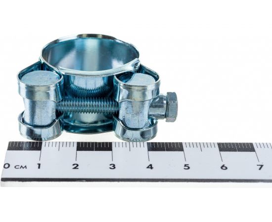 Силовой хомут Nord-Yada Д: 26-28 мм, Ш: 18 мм, Т: 0,6 мм, болт: М5х40, оцинкованная сталь 905985 – изображение 5