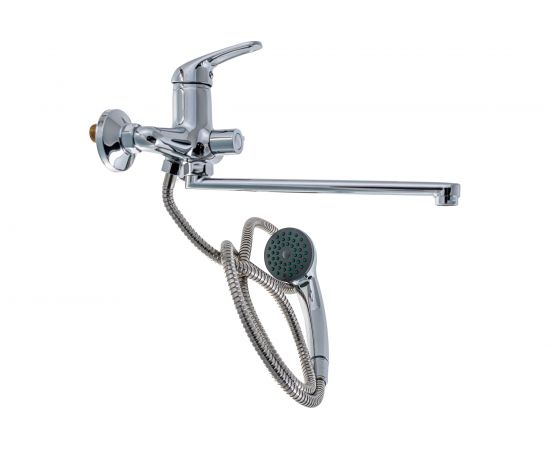 Смеситель для ванны LEDEME картридж диаметр 35 мм, длинный излив L30F, дивертор в корпусе, керамика L2239-B 89765 – изображение 7