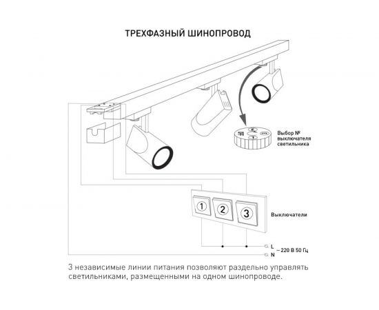 Электрический шинопровод Elektrostandard TRL-1-3-100-BK для светильников трехфазный черный 1м a039591 – изображение 7