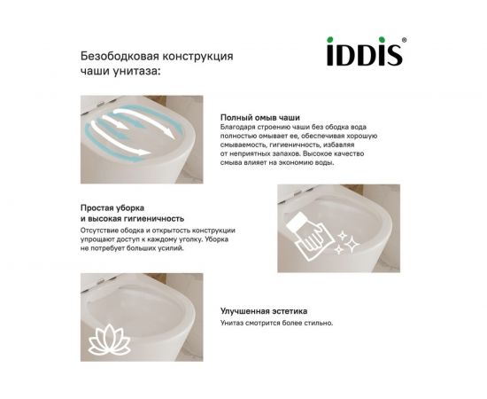 Подвесной безободковый унитаз IDDIS Bridge BRIRDSEi25 – изображение 10